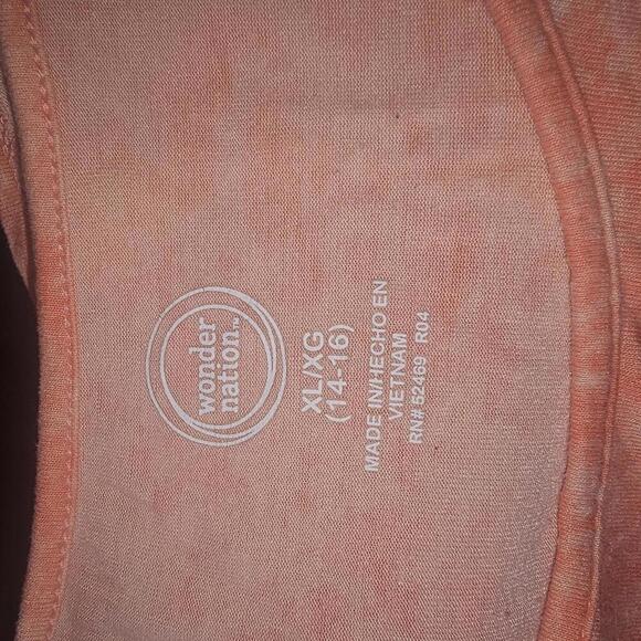 Wonder Nation Women's Orange Tie-Front Tank Top XL (14-16) - Picture 3 of 3